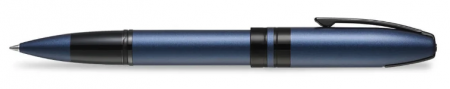 Sheaffer Icon Rollerball Pen - Metallic Blue Lacquer Gloss Black PVD Trim